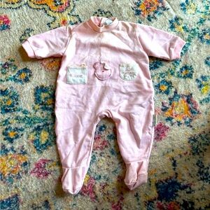 Vintage pink baby sleeper